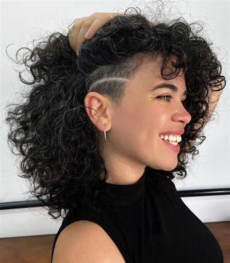 undercut haircut curly hair|curly undercut hairstyles for women.